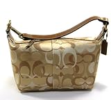 AUTHENTIC COACH OPTIC SIGNATURE SMALL TOP HANDLE/COSMETIC POUCH 42146