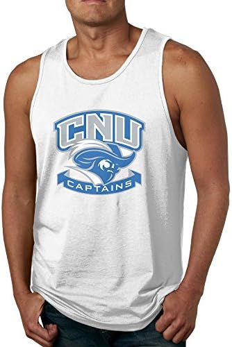 Men's Christopher Newport Captains Logo Tank Top-White