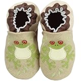 Robeez Infant/Toddler Organic Frog Soft Sole,Cream,12-18 Months (4.5-6 M US Toddler)