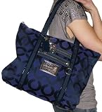 NEW AUTHENTIC COACH OP ART SIGNATURE POPPY GLAM TOTE (Cobalt)