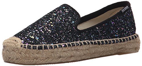 Soludos Women's Platform Smoking Slipper Dis Co Glitter Flat
