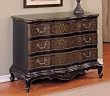Masterpiece Serpentine Hand Painted 3-Drawer Chest with Nailhead Trim By Powell Furniture