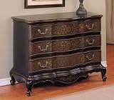 Masterpiece Serpentine Hand Painted 3-Drawer Chest with Nailhead Trim By Powell Furniture