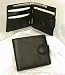 JDD Black Leather Snap Closure Wallet with Coin Pocket 820014BLK