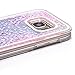 Galaxy S7 Edge Case, VEGO Glitter Flowing Liquid Bling Transparent Sparkle Floating Hard Case Cover for Samsung Galaxy S7 Edge (Pink)