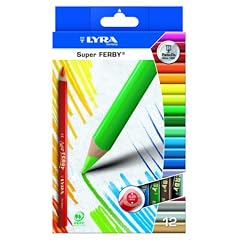 Lyra 890K12 - Holzfarbstifte Super Ferby lackiert 12 St�ck im Papp-Etui