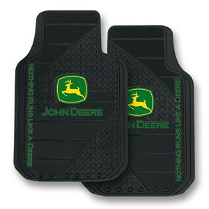 John-Deere-Factory-Style-Logo-Trim-To-Fit-Molded-Passenger-Driver-Front-Floor-Mats-Set-of-2
