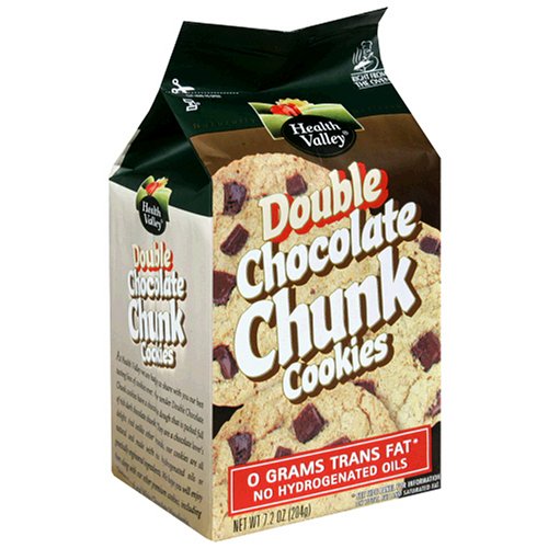 Health Valley Cookies, Double Chocolate Chunk, 7.2-Ounce Bags (Pack of 12) by Health Valley