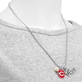 MLB Touch by Alyssa Milano Cincinnati Reds Peace & Pearl with Team Logo Pendant Necklace