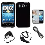 Black Durable Protective Rubberized Crystal Hard Case Cover for AT&T Wirele ....