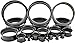 Tunnels Plugs Black Steel Double Flared Flesh Tunnels 2 Pieces from 10 Gauge - 24mm