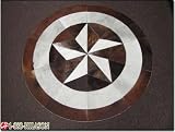 Hair-On Leather Patchwork 48in. Cowhide Skin Rug Carpet