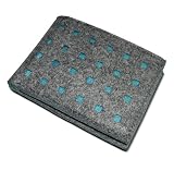 ECO-Felt DataSafe RFID Shieling Security Bi-fold Wallet (Grey/Turquoise)