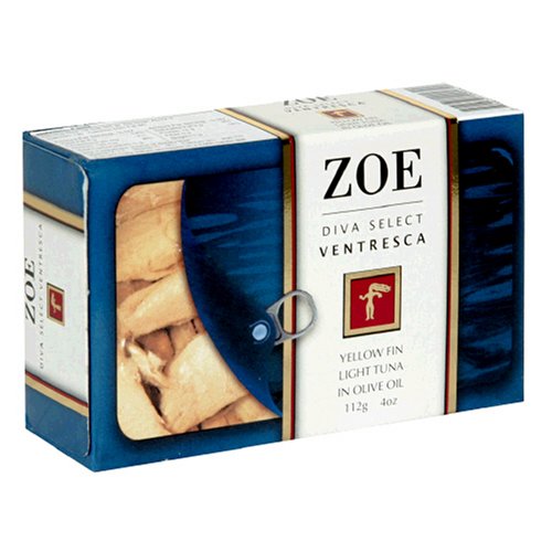 Zoe Brand Diva Select Ventresca Tuna, 4-Ounce Tin (Pack of 4)