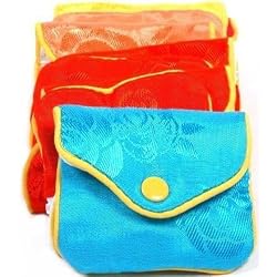 12 Jewelry Chinese Silk Pouches Chain Gift Display 3"