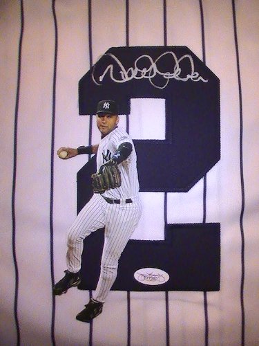 DEREK JETER SIGNED AUTOGRAPHED JERSEY NEW YORK YANKEES COA + PROOF PHOTO