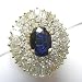  : 14K YELLOW GOLD SAPPHIRE DIAMOND RING