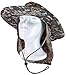 Boonie Bush Safari Outdoor Fishing Hiking Hunting Boating Snap Brim Hat Sun Cap with Neck Flap (Digital Camo, S)