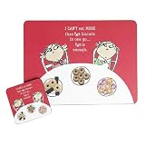  : Charlie And Lola Cork-Backed Placemat & Coaster Set - 'I Can't Eat More Than Ten Biscuits In One Go...Ten Is Enough'