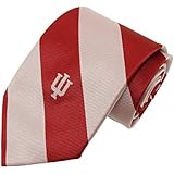 NCAA Men's Indiana Hoosiers Stripe Necktie, Cream/Crimson