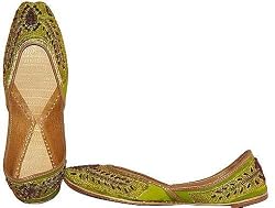Beaded & Sequin Indian Khussa Belly Dance Shoes for Women Handcrafted Casual Footwear Available in Various Sizes