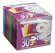 Memorex 30-pack Slim CD Jewel Case (5mm)- Assorted Colors