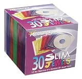 30-pack Slim CD Jewel Case (5mm)- Pink Blue Purple Green Orange