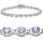 4.60 Carat Genuine Tanzanite Silver Bracelet