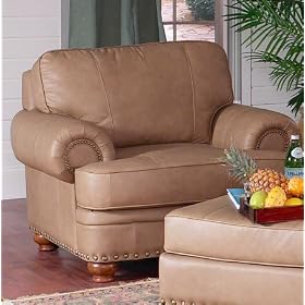 Shasta Nailhead 100% Top Grain Italian Leather Chair