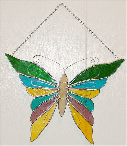 Large Butterfly Stained Glass Suncatcher