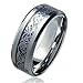8MM Blue Celtic Dragon Men's / Women's Tungsten Carbide Ring Wedding Band