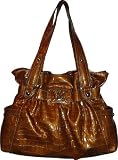 Kathy Van Zeeland Purse Handbag Inside Scoop Belt Shopper Bronze