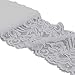 5 Yards Floral Lace Ribbon Stretch Tulle Lace Trim Elastic Webbing Fabric for DIY Jewelry Making Craft Clothes Accessories Gift Wrapping Wedding Party Decoration (White)