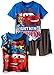 Disney Baby Cars 3 Piece Short Set, Blue, 12 Months