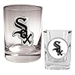 Chicago White Sox MLB Rocks Glass & Square Shot Glass Set - Primary Logo by Great American Products