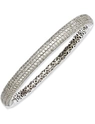 Sterling Silver Plated with CZ Bangle
