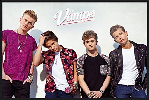 The Vamps - Framed Music Poster / Print (Leaning Against Wall) (Size: 36" x 24")