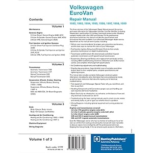 Volkswagen EuroVan Repair Manual: 1992, 1993, 1994, 1995, 1996, 1997, 1998, 1999 (Three Volume Set)