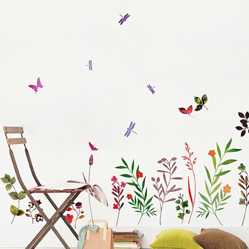 Palms & Flowers – Large Wall Decals Stickers Appliques Home Decor