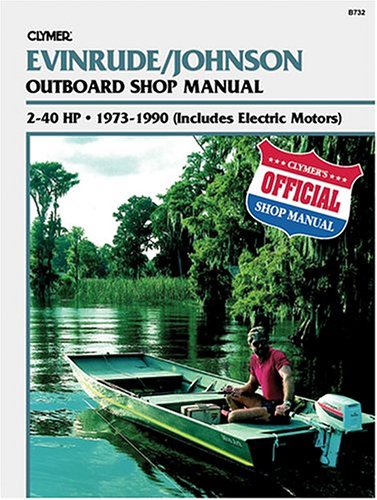 mercury outboard 9 9 boat motor-Evinrude Johnson Outboard Shop Manual: 2-40 Hp 1973-1990 (Includes Electric Motors) (Clymer Marine Repair Series) Images