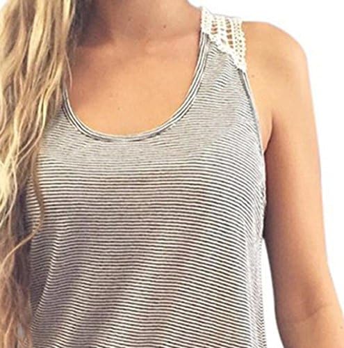 T-Shirt Cocoinn Women Summer Lace Casual Tank Tops (XL)