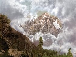 Mount of the Holy Cross in Colorado, 1901 - Exceptional 16" x 20" print of vintage color photochrome from the Library of Congress Collection