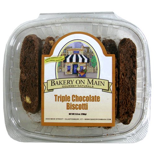 Bakery on Main Traditional Biscotti, Triple Chocolate, 9.5-Ounces (Pack of 6) by Bakery on Main