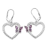 1.20 Carat Genuine Ruby and Diamond Earrings