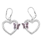 1.20 Carat Genuine Ruby and Diamond Earrings