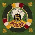 Five Dollar Poker Chip Art Poster Print by Gregory Gorham, 12x12