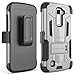 LG K10 Case / LG Premier LTE Case, CASEPLAY [Kickstand] [Swivel Belt Clip] Rugged Holster ShockProof Armor Protective Hybrid Case Cover For LG K10 / LG Premier LTE (Silver)