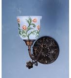 1 Lt Victorian Wall Sconce Light-5 Bell Flower Shade