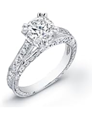 certified 3.00 ct round cut diamond wedding engagement anniversary bridal ring set band
