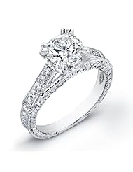 certified 1.65 ct round cut diamond wedding engagement anniversary bridal ring set band
